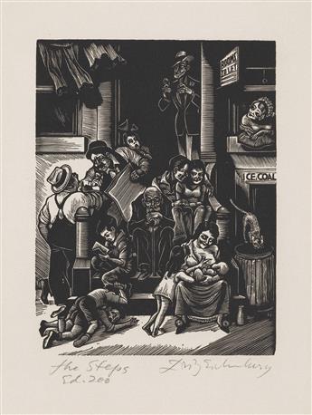 FRITZ EICHENBERG Two wood engravings.